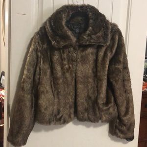 Beautiful faux fur shell cropped jacket
